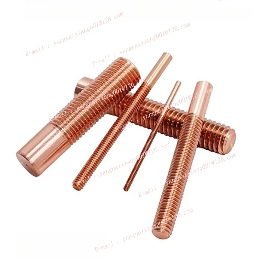 M2-M16 rosca de cobre métrica eletrodo hastes de eletrodo de cobre barra para descarga de faísca edm novo 1pc