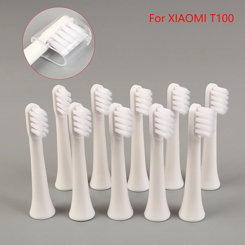 5/10Pcs Sonic Electric Toothbrush for XIAOMI T100 Whitening Soft Vacuum DuPont Replacment Heads Clean Bristle Brush Nozzles Head