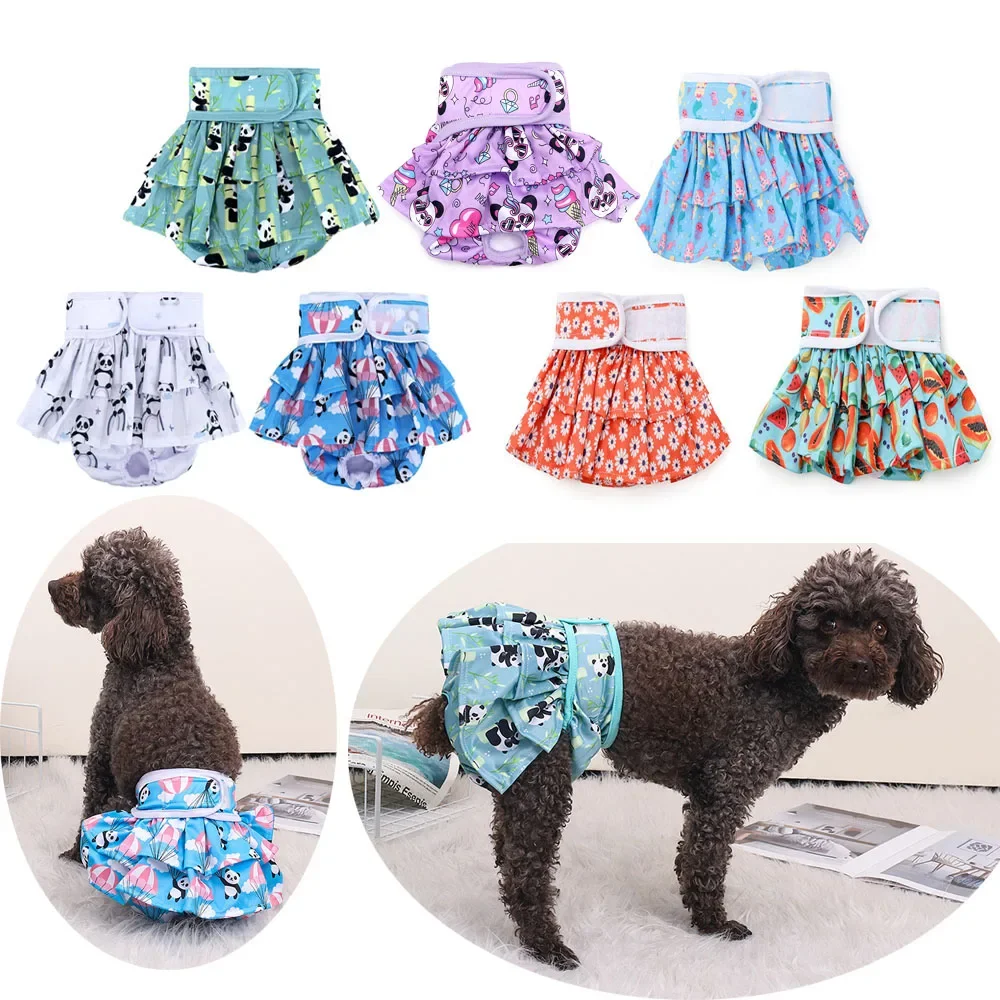 Washable Female Dog Diapers Reusable Puppy Diaper Doogie in Heat Highly Absorbent Female Dog Diaper for Pet Heat Incontinence