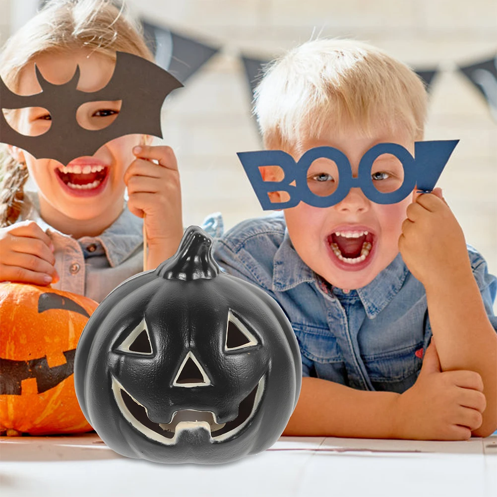 

2 Pcs Pumpkin Lantern Night Light Decorations Pumpkins for Decorating Halloween Indoor Table Cute