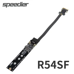 ADT New M.2 WiFi To M.2 NVME Riser Card Adapter PCIe 3.0 x1 Full Speed 8Gbs GPU M2 SSD A.E Key To M-Key Mainboard Riser Extender