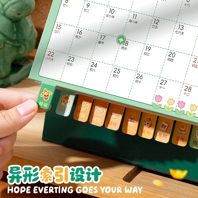 2026 Calendario da tavolo Multifunzionale 3D Rotante Desktop Cartoon Cavallo Anno Planner Tracker Per Bambini Donne Ufficio Decorazioni da tavolo Regalo