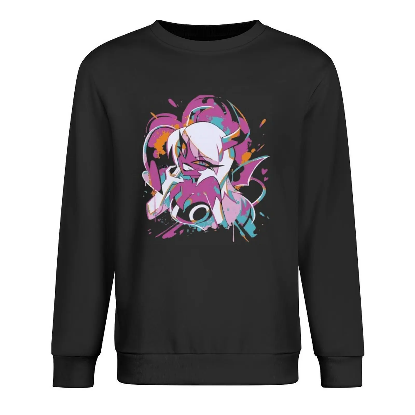 

Helluva Boss Verosika Splatter Street Art Pullover fashion men men clothing autumn jacket men sweatshirt male