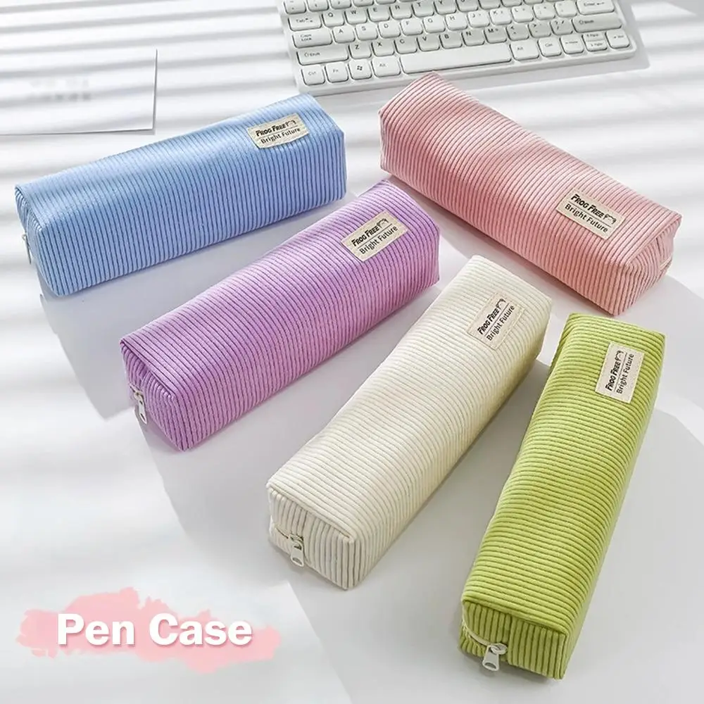 Bleistift Box Neue Nette Koreanische Stil Cord Minimalistischen Schreibwaren Tasche Bleistift Lagerung Tasche Schule Liefert