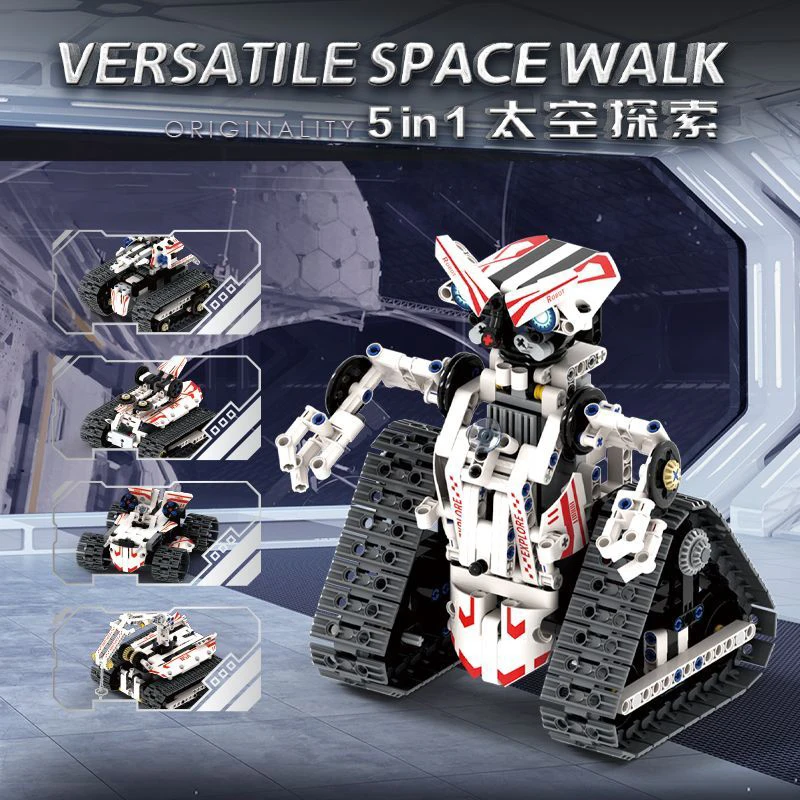 

551pcs 5-in-1 Technical Programming Robot DIY Tank APP RC Building Blocks Bricks Sets toys Kid Moc Set Best Gifts ﻿