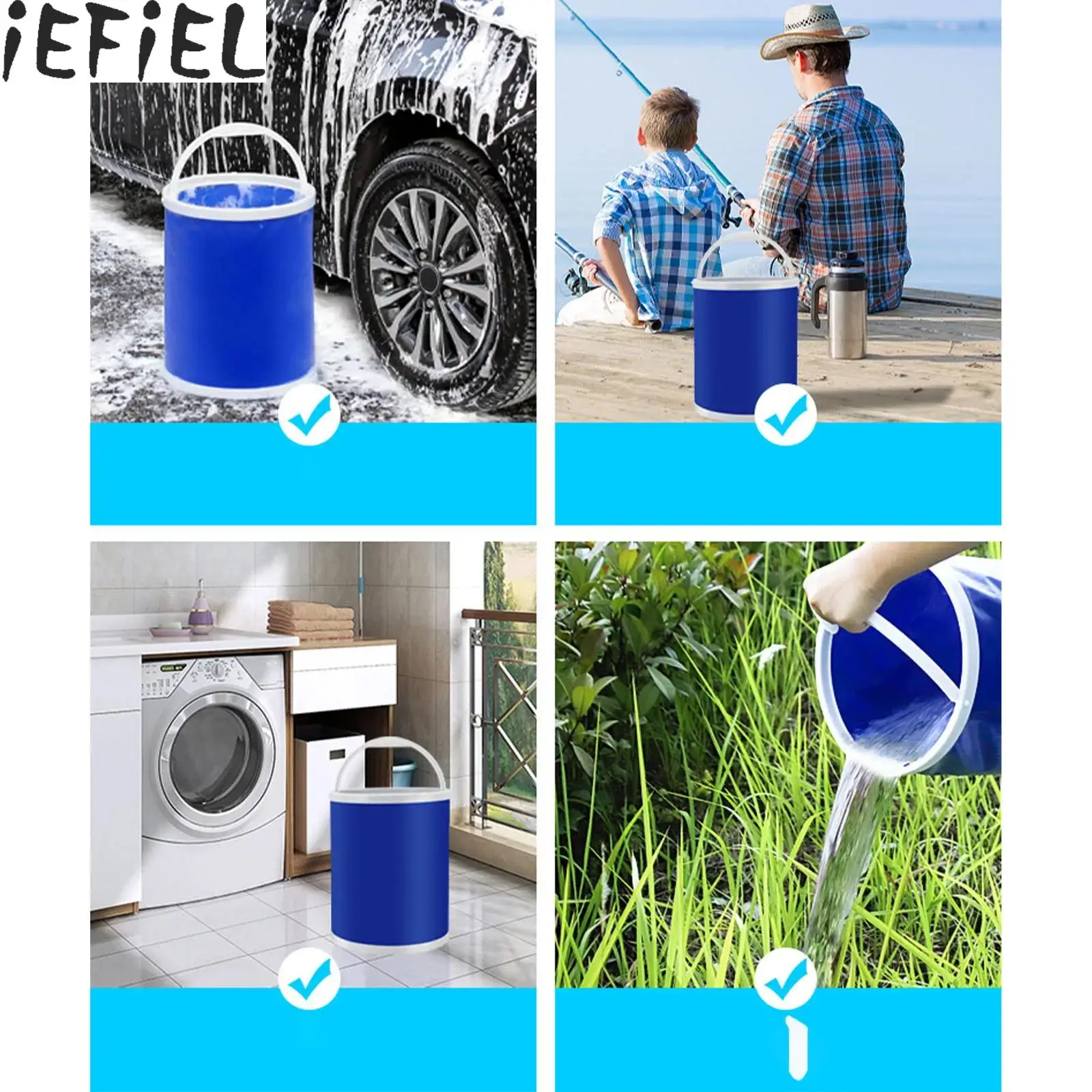 

11/13/20L Car Folding Bucket Oxford Cloth Car Washing Buckets Portable Folding Bucket Multifunctional Waterproof