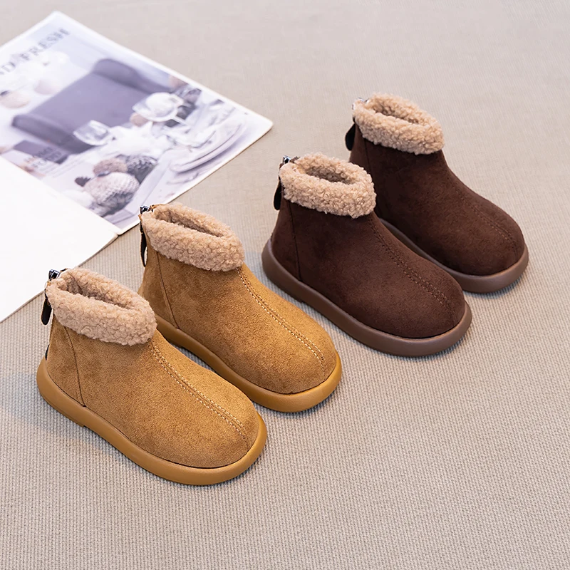 

Girl's cotton shoes Children's snow boots 2025 new winter boots with fur for boys Kids boots