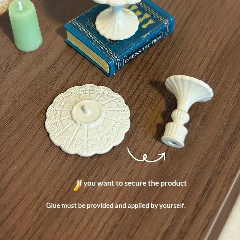 Mini Cake Stand Retro Candlestick Tray Ornament 1/12 Dollhouse Decor Display Rack Model Dollhouse DIY Scene  Props