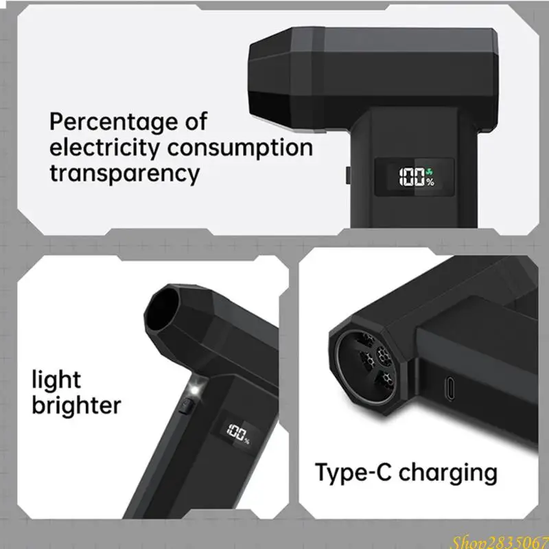 (1) منفاخ توربيني، منفاخ ثلج محمول قوي وعالي السرعة للسيارات، قوة قابلة للتعديل بـ 4 سرعات 831F #5