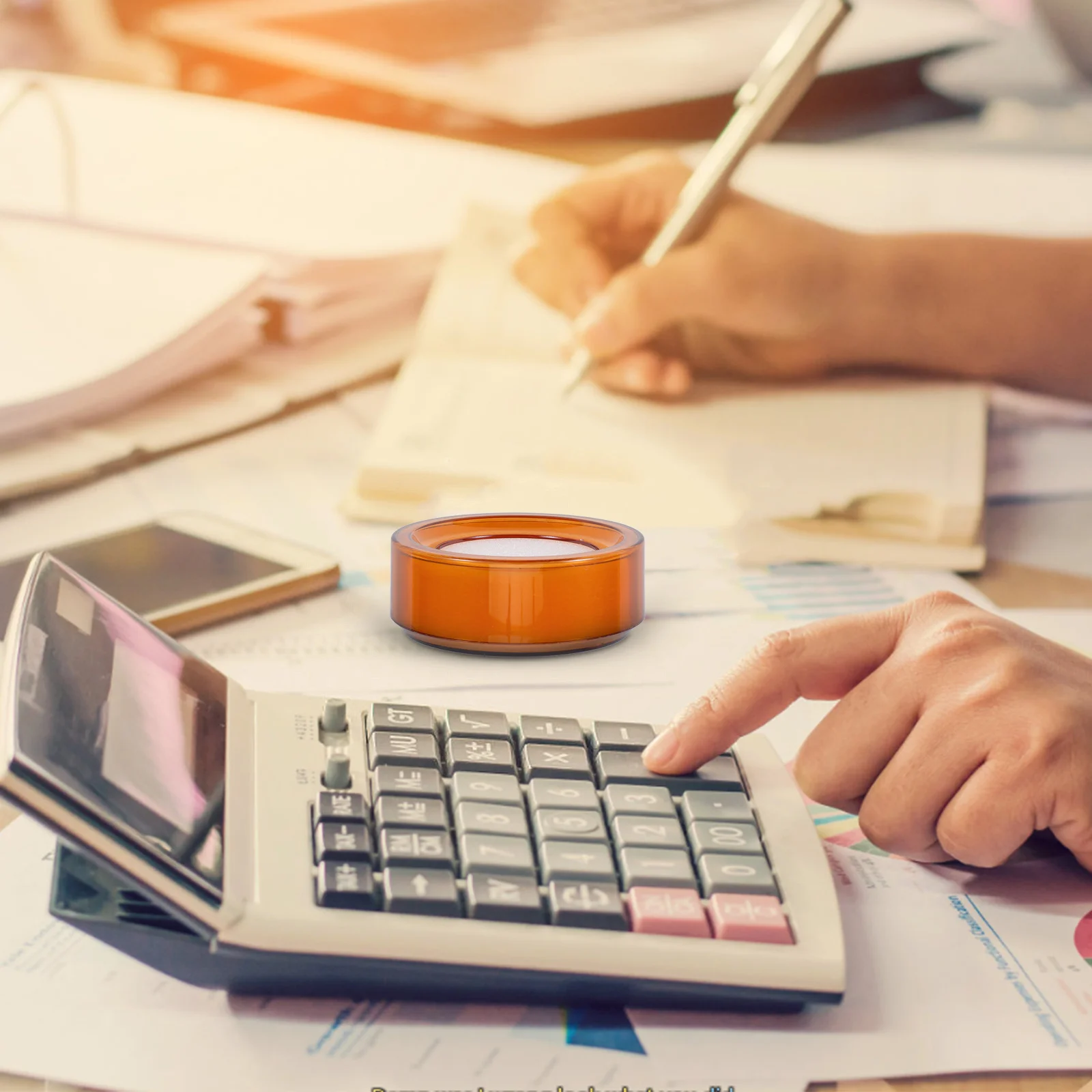 2 قطعة من البلاستيك جولة إصبع مرطب الإسفنج كوب لعد أوراق المال وثيقة التعامل مع سطح المكتب استخدام كفاءة العد النقدي #6