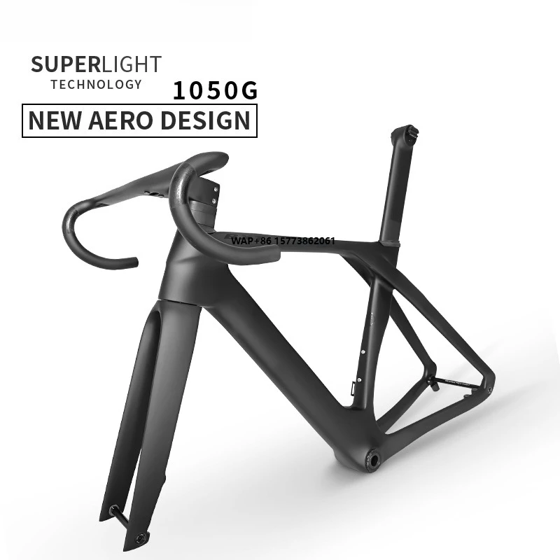 

Road-145 Полностью карбоновый дисковый тормоз Рама шоссейного велосипеда Скрытый трос Racing BSA T47 Велосипедная рама для велокросса Di2 с рулем