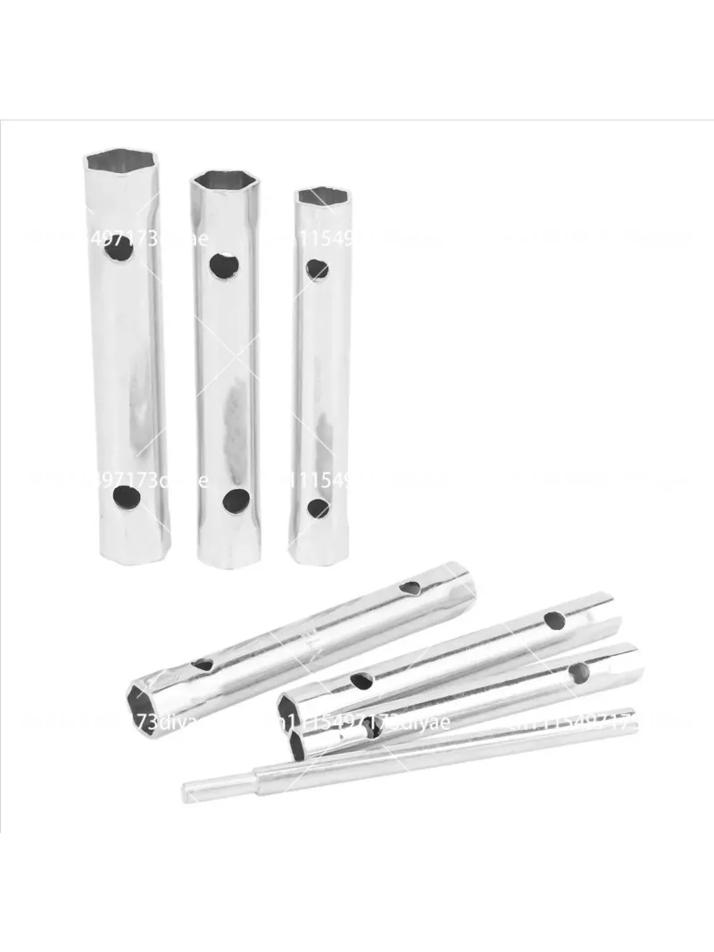 12PC 8-19mm Metric Tubular Box Wrench Set Tube Bar Spark Plug Spanner Steel Double Ended for Automotive Plumbing Repair