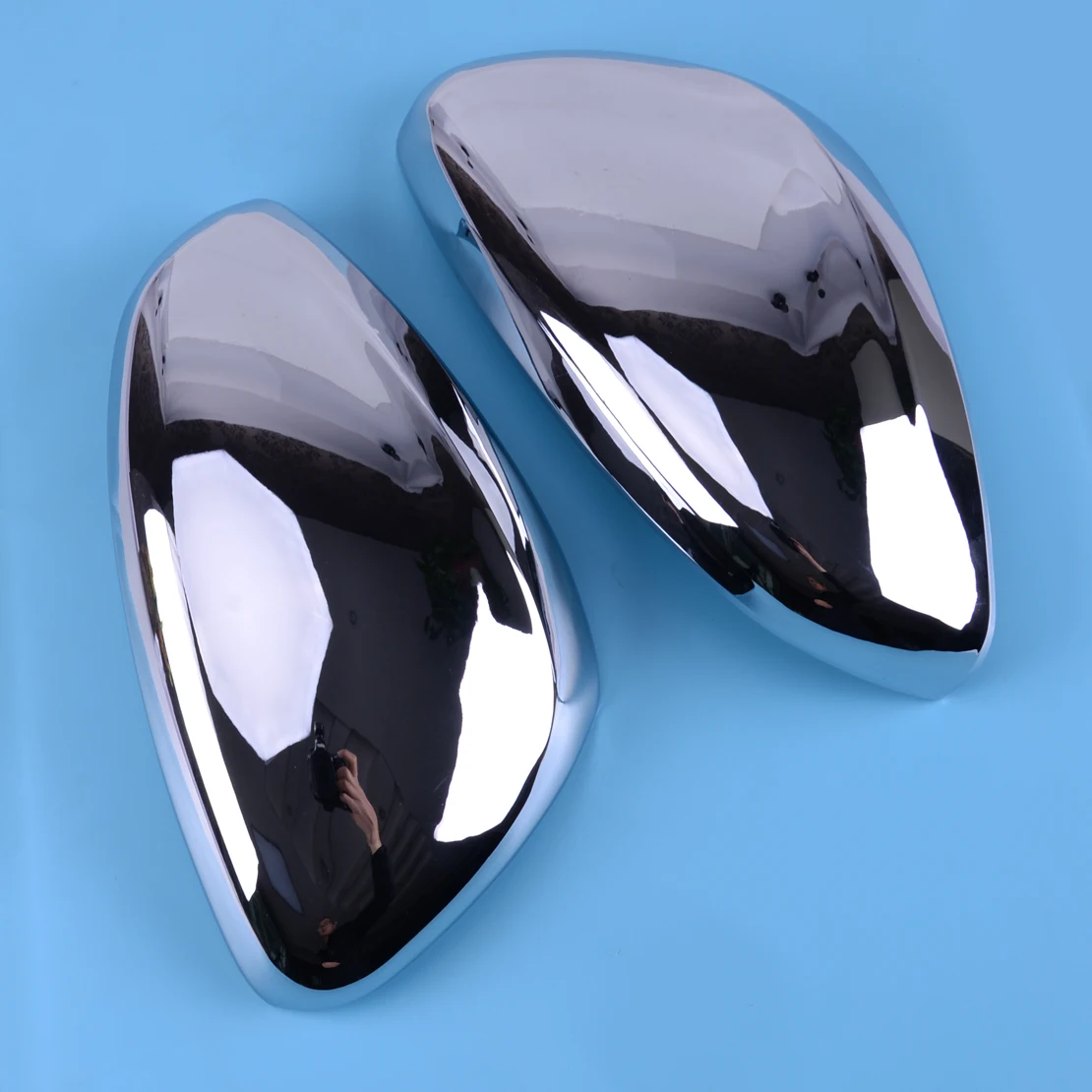 2pcs Silver ABS Chrome Car Plated Side Rearview Mirror Cover Trim Fit For Peugeot 2008 208 2013 2014 2015 2016 2017