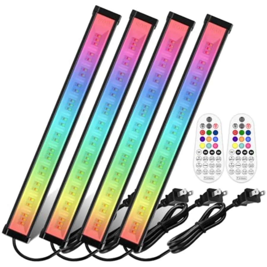 

W RGBW Wall Washer Light, 3350lm, IP66 Waterproof Wash Light Bar with Remote, Color Changing Wash Flood Strip Lighting for Stag