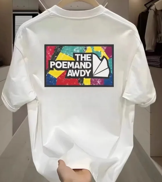 

High-quality Men's Summer New Thick Pure Cotton T-shirt, with Printed Design, Stylish, Breathable, and Sweat-absorbing