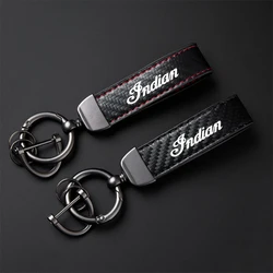 High-Grade Carbon FiberMotorcycle Keychain Holder Keyring for Indian CHIEF Chieftain Roadmaster Scout Springfield Accessories