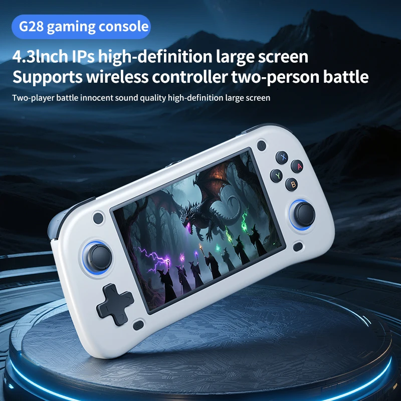 

New Style G28 Game Player 4.3 Inch Big Screen 64G Capacity Mass Classic Games Pre-installed Smooth Running System Lightweight Bo