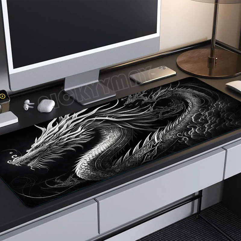 

Design 80x30cm XXL Lock Edge Mousepads Large Gaming Mousepad Dragon Desk Mat Mouse Mat Beast Desk Pad For Gift Mouse Pad