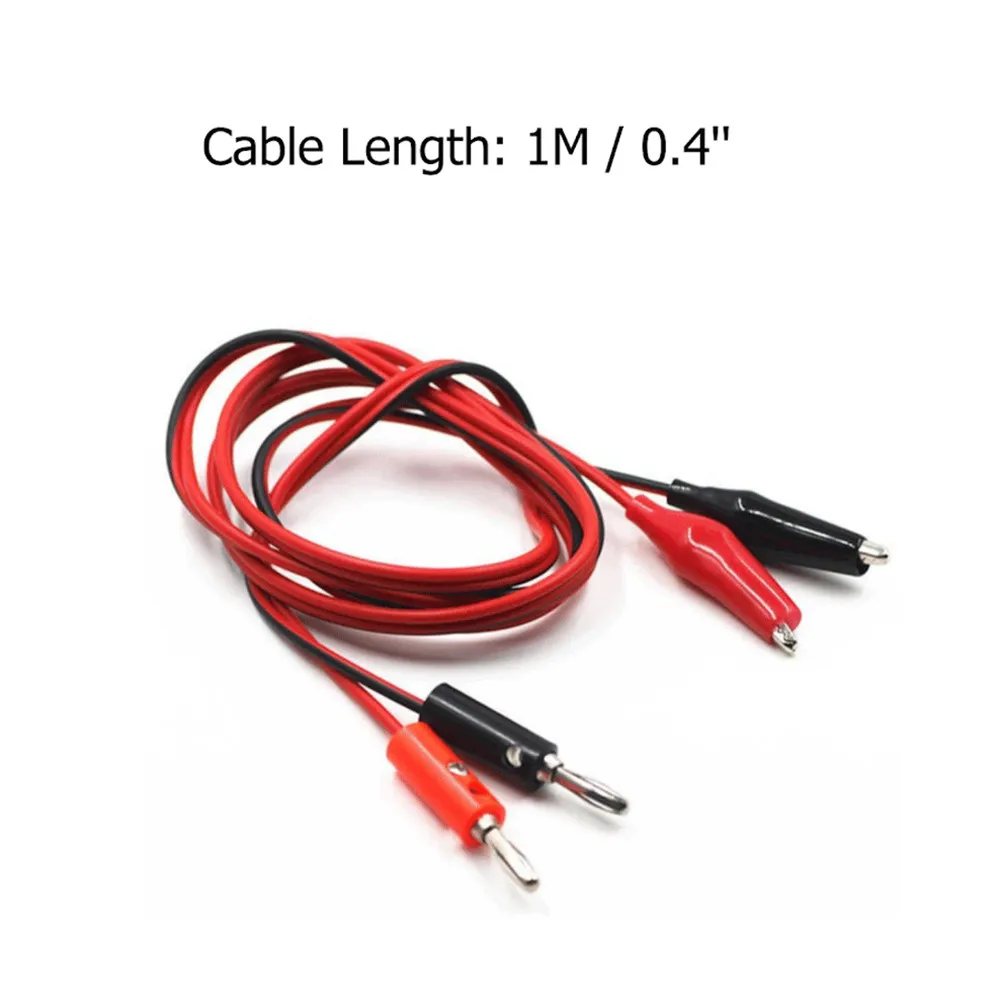 Red and Black Leads 125PCS 3FT for alligator Probe Test Cord Clip to Banana Safe and Easy Testing Without Crossed Wires