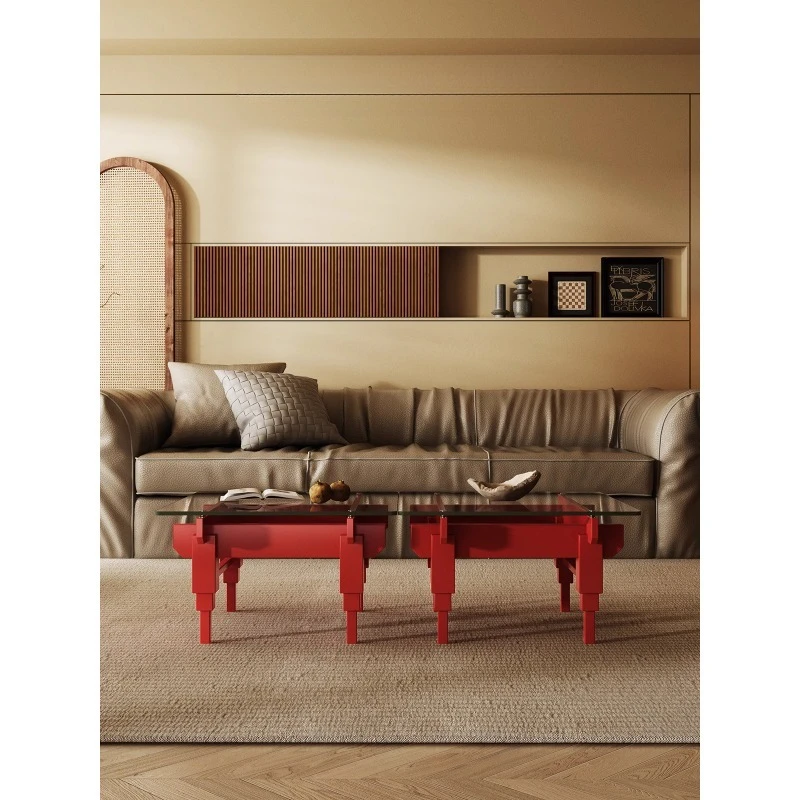 

Medieval oak square coffee table