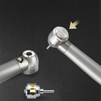 Dental High Speed Stainless piece LED E-generatorSteel Air Turbine 2/4 Hole Triple Water Spray Torque Head Dentistry Tool