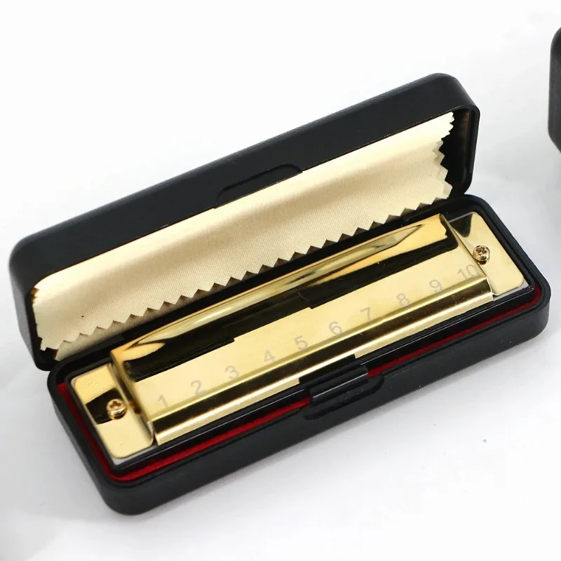 

Professional 5-color 10-hole 20-tone C-key harmonica diatonic harmonica beginner with box