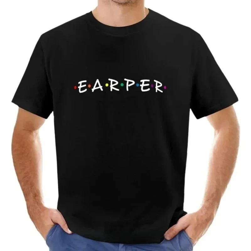 

Футболки Earper White Print для спортивных фанатов, для мальчиков и мужчин, для тренировок, с уникальным дизайном, ручная роспись, одежда для фитнеса