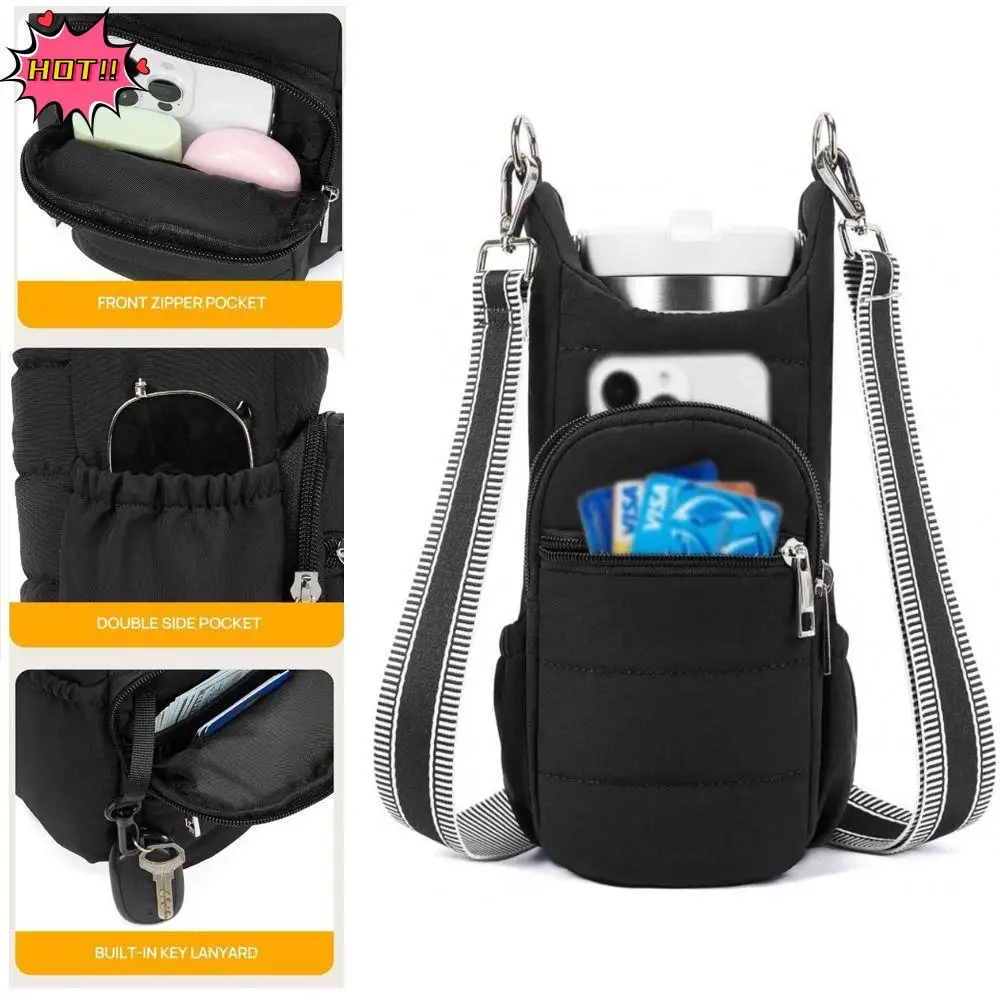 

Регулируемый ремень, держатель для бутылки с водой, карман для телефона, сумки через плечо без помощи рук, карманы для карт, переноска для бутылки с водой, походы