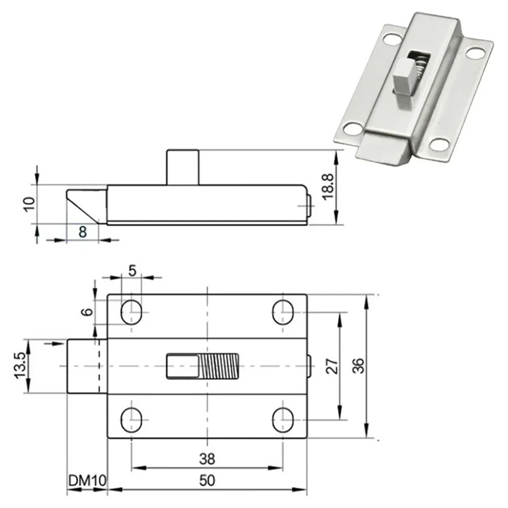 Spring Loaded Latches Automatic Spring Latch Long Service Life Stainless Steel Sturdy And Stable Wear-resistant