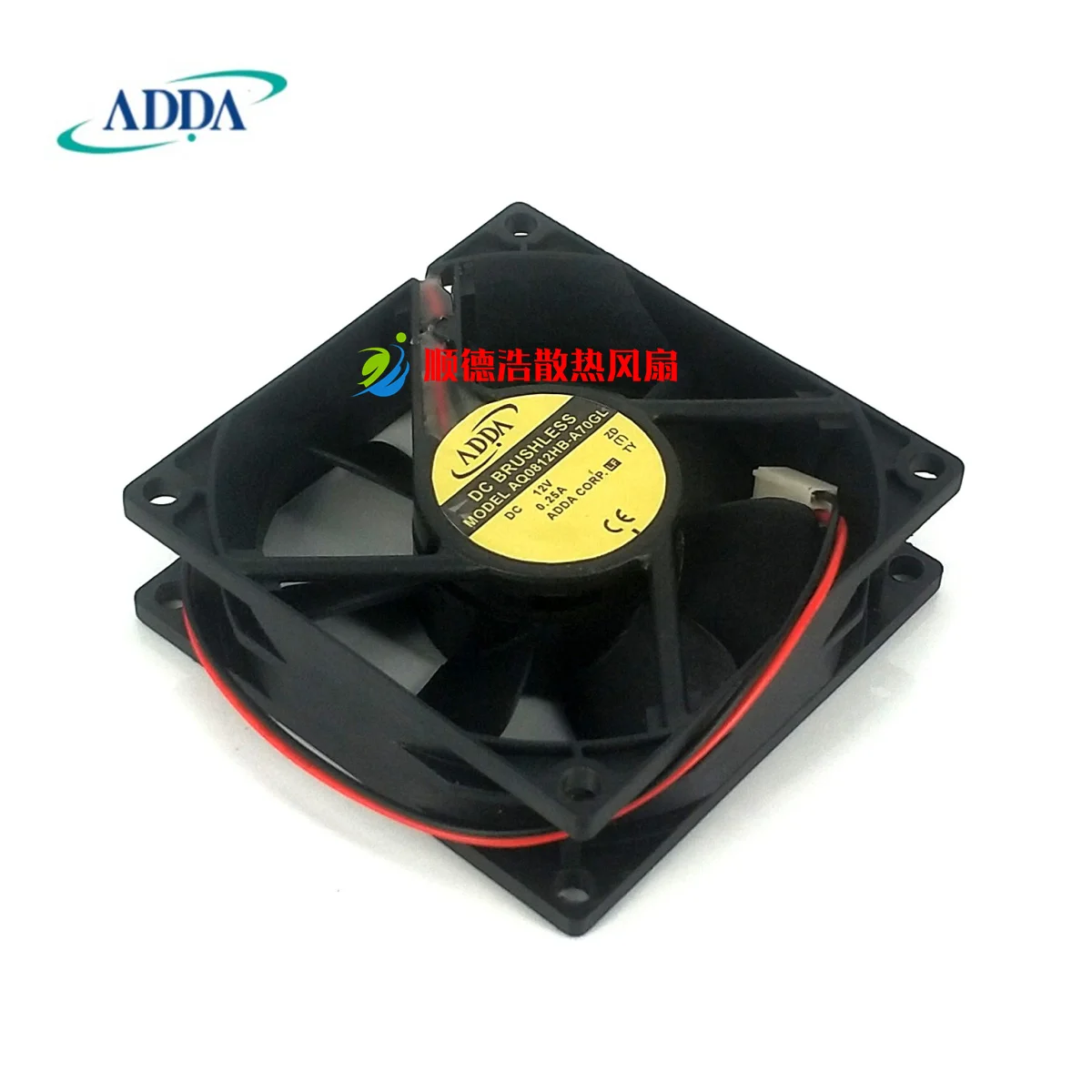 

ADDA AQ0812HB-A70GL DC 12V 0.25A 80x80x25mm 2-Wire Server Cooling Fan