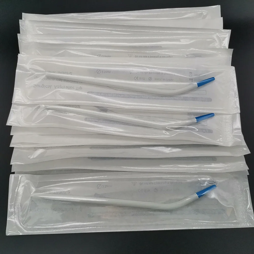 10/20/50 pièces jetables clinique dentaire embouts d'aspiration chirurgicale aspirateur chirurgical dentaire Tube d'aspiration clinique outil d'aspiration de salive
