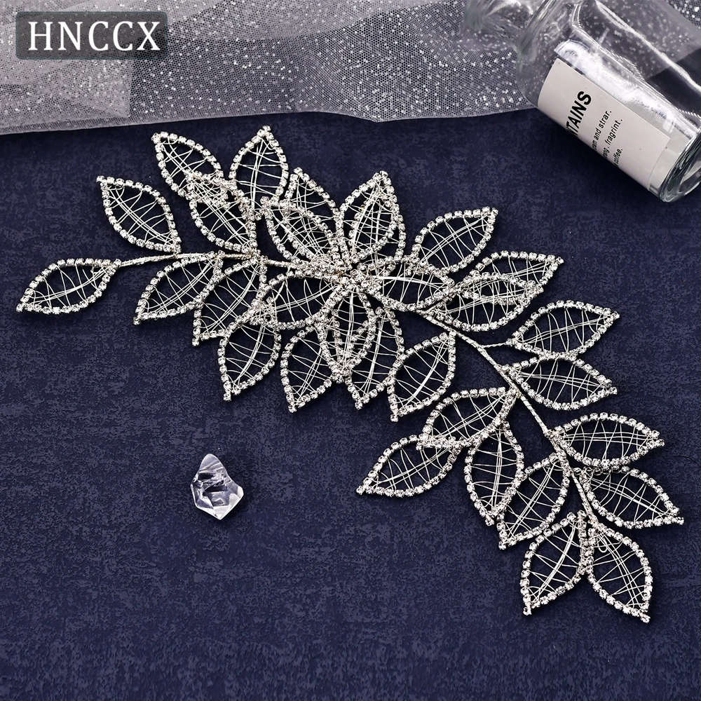 HNCCX Strass Hoofdband Bruid Bruiloft Legering Bladeren Bruidsmeisje Haarhoepels Schoonheid Sieraden Accessoires Handgemaakte Hoofddeksels CP256