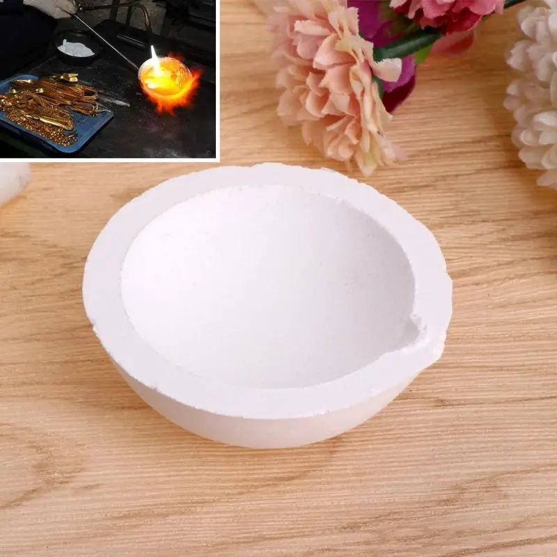 

31BB High Temperature Quartz Silica Melting Crucible Dish Bowl Pot Casting Gold Silver Metal Jewelry Casting Container