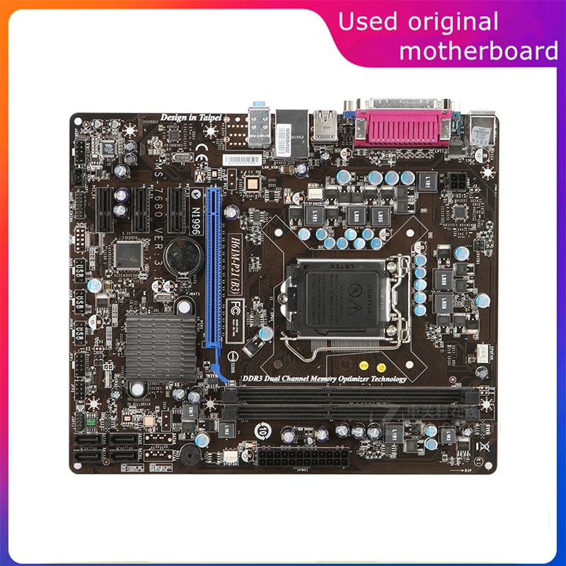 

For Intel H61 H61M-P21(B3) Used LGA 1155 Computer USB2.0 SATA2 Motherboard DDR3 16G Desktop Mainboard