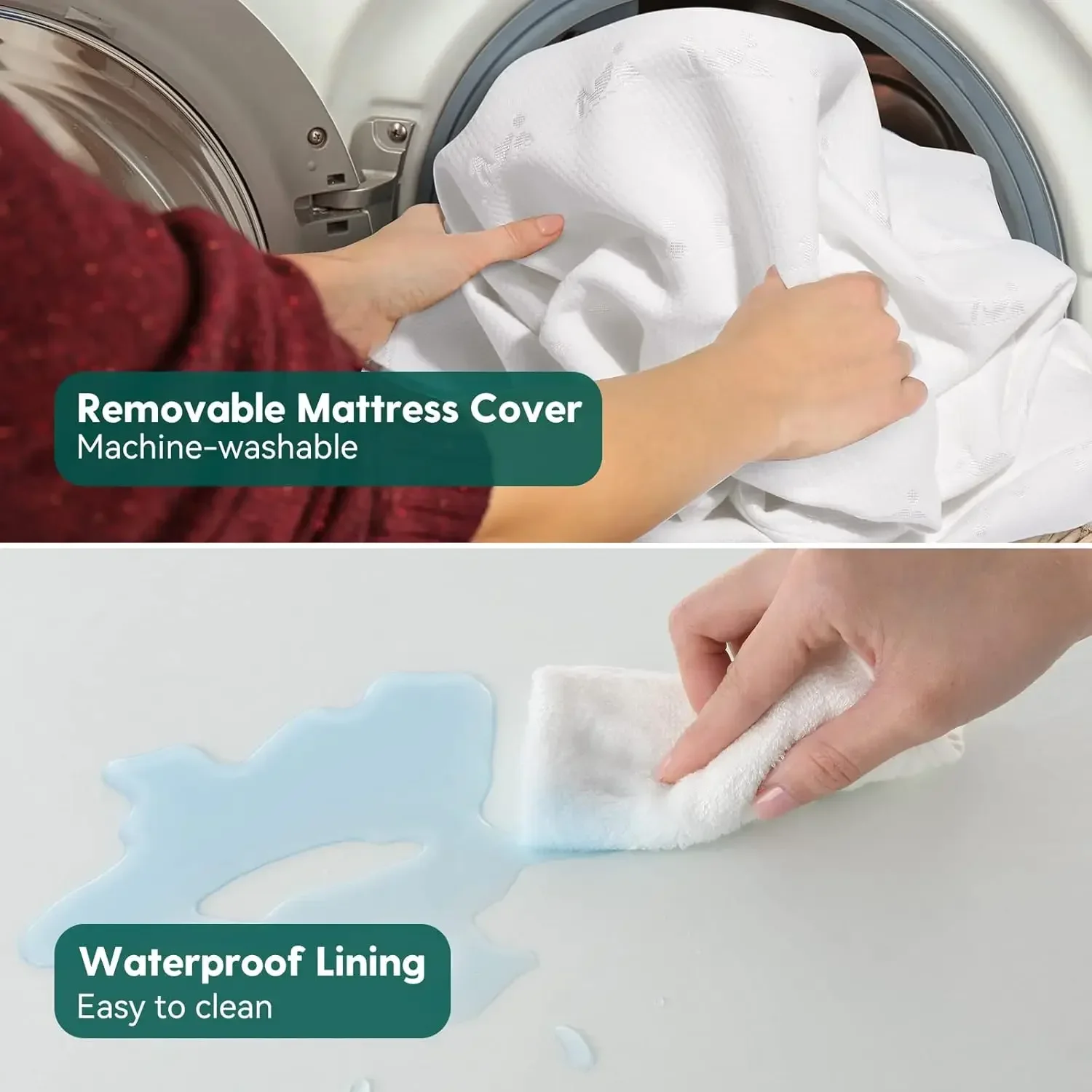 Matelas CPull respirant pour tout-petits, matelas en mousse à mémoire de forme, matelas imperméable pour bébé, amovible, face touristique