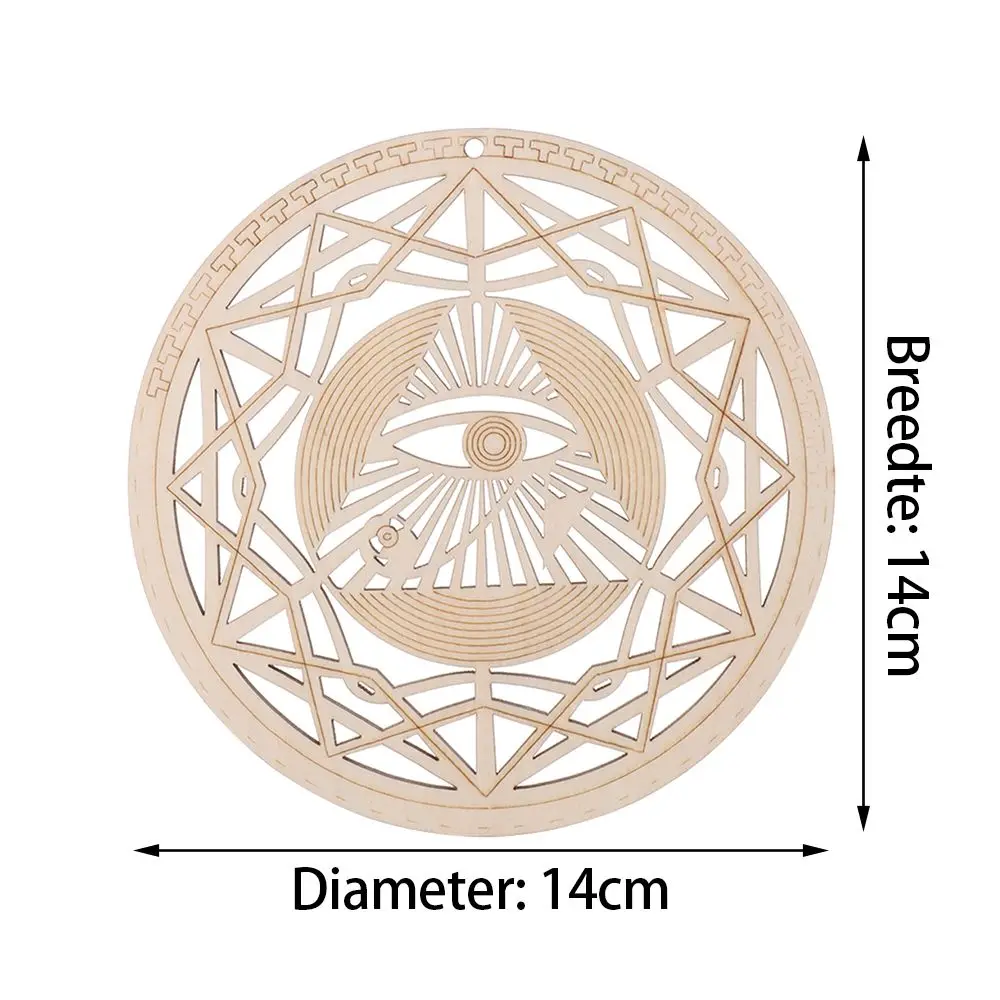 Meditation Wood Sign Ornaments Home Decoration Wooden Wall Art Hanging Artwork Sacred Geometry Wall Decor