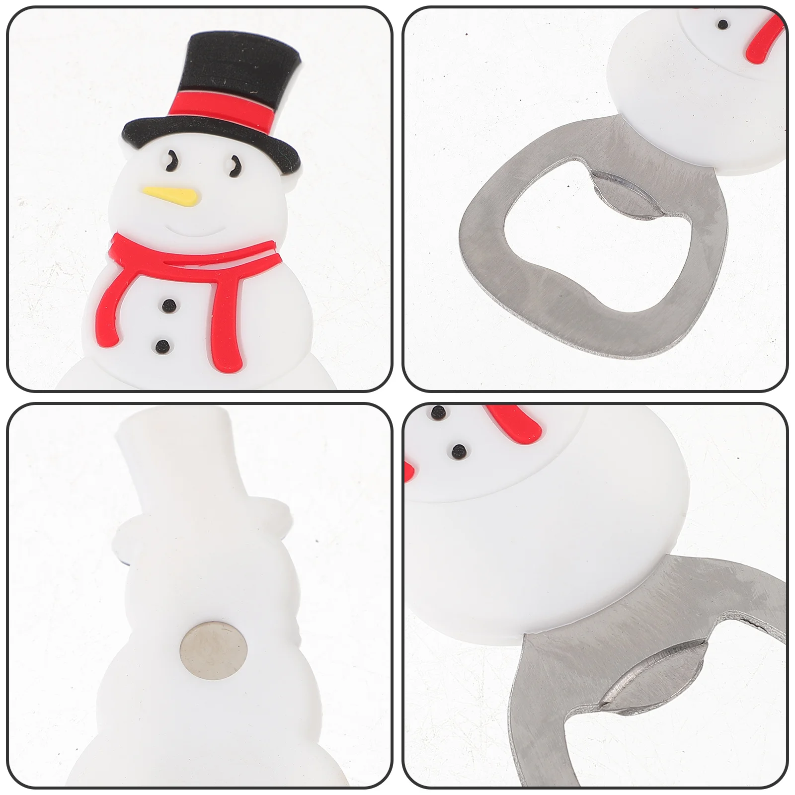 

Christmas Snowman Bottle Opener Practical Resistance Texture Cartoon Beer Opener Gift for Friends Family