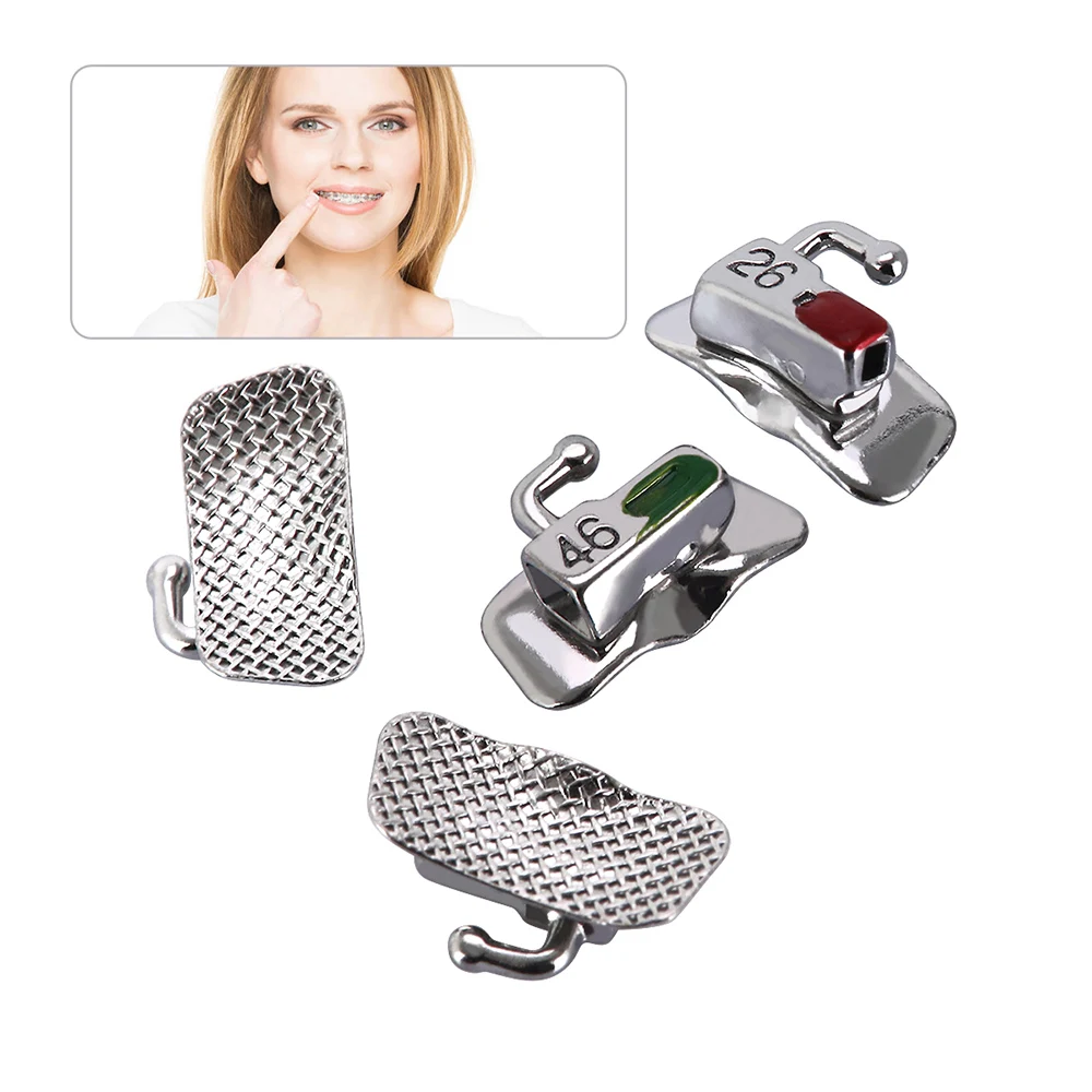 5 Packungen AZDENT Dental Kieferorthopädische Bukkalröhrchen 1. 2. Molarenzähne Mesh Base Nicht umwandelbar Bondable Roth MBT Edgewise 022/018 – Detail 5