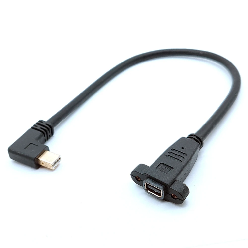 4K Elbow Mini DisplayPort with Ear Extension Computer MiniDP Male to Female Signal Transmission Extension 0.3M