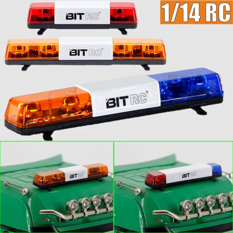 BITRC Simulation LED Mechanical Rotating Warning Light for 1/14 Tamiya RC Truck SCANIA 770S R620 VOLVO Arocs MAN TGX Accessories