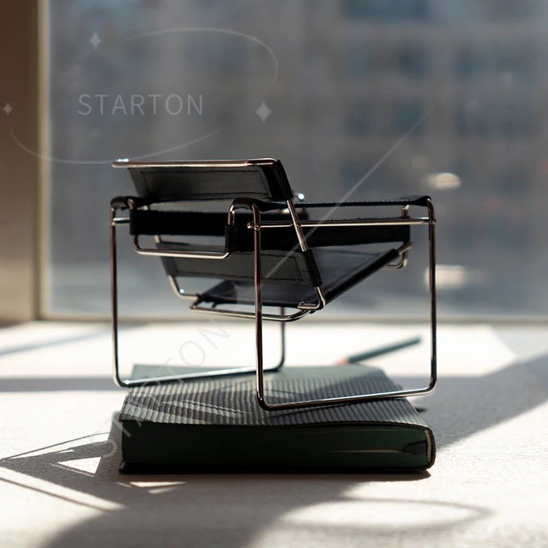 Miniature Scene Scale Model B3 Wassily Mini Chair1/6 Retro Aesthetic Home Desktop Decoration Ornaments Simulation Doll House Toy