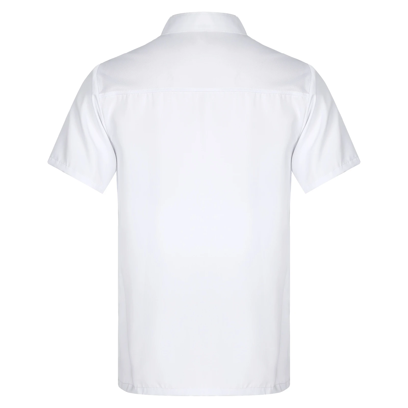 Men Women Short Sleeve Chef Jacket Coat Food Catering Kitchen Uniform Restaurant Hotel Bakery Canteen Waiter Work Costume Tops