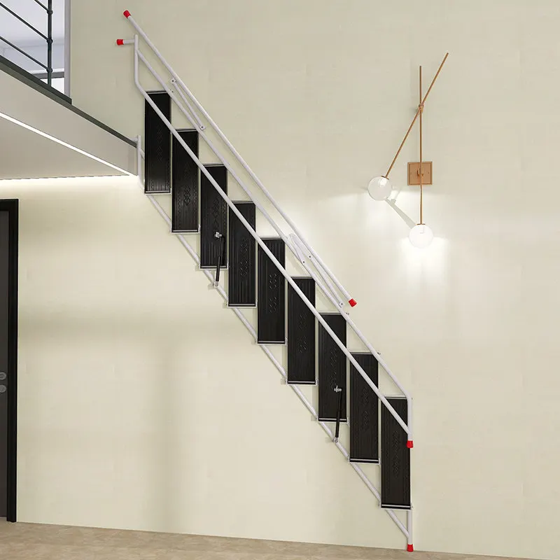 Indoor and outdoor non-slip stairs, wall-mounted household folding ladder, loft hidden telescopic ladder, hanging ladder