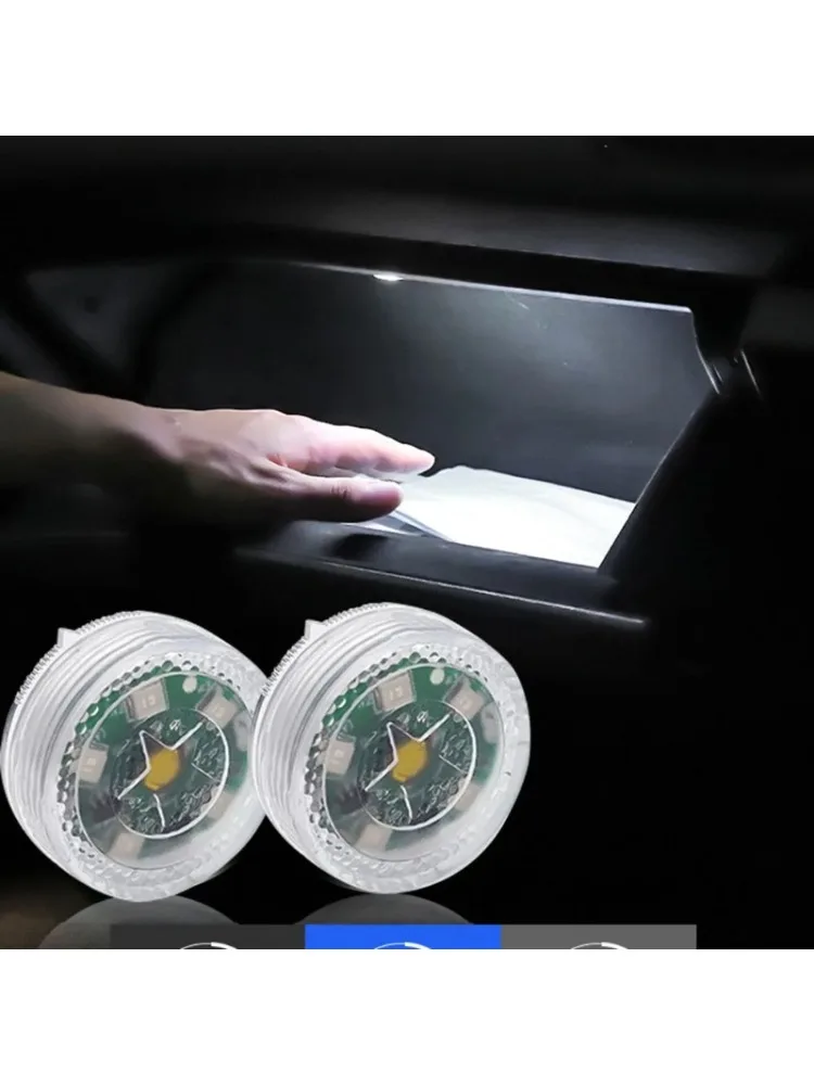 1x Car Mini- Interior Touch- Switch Light- 5LED Small- Sensor Roof Reading Bulb Ceiling Lamp Interior- Wireless Battery Light