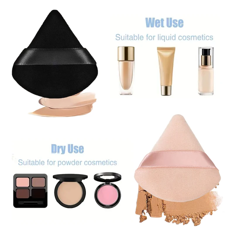 Juego de brochas de maquillaje con forma triangular, 5 uds., base, corrector, sombra de ojos, mezcla de herramientas cosméticas de belleza