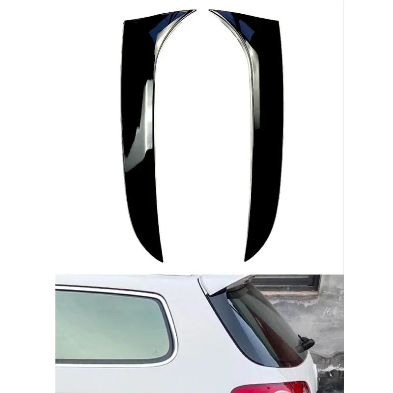 Car Rear Window Side Spoiler Canard Splitter For VW Travel Version Passat B6  Wagon 2005 2006 2007 2008 2009 2010 Glossy Black