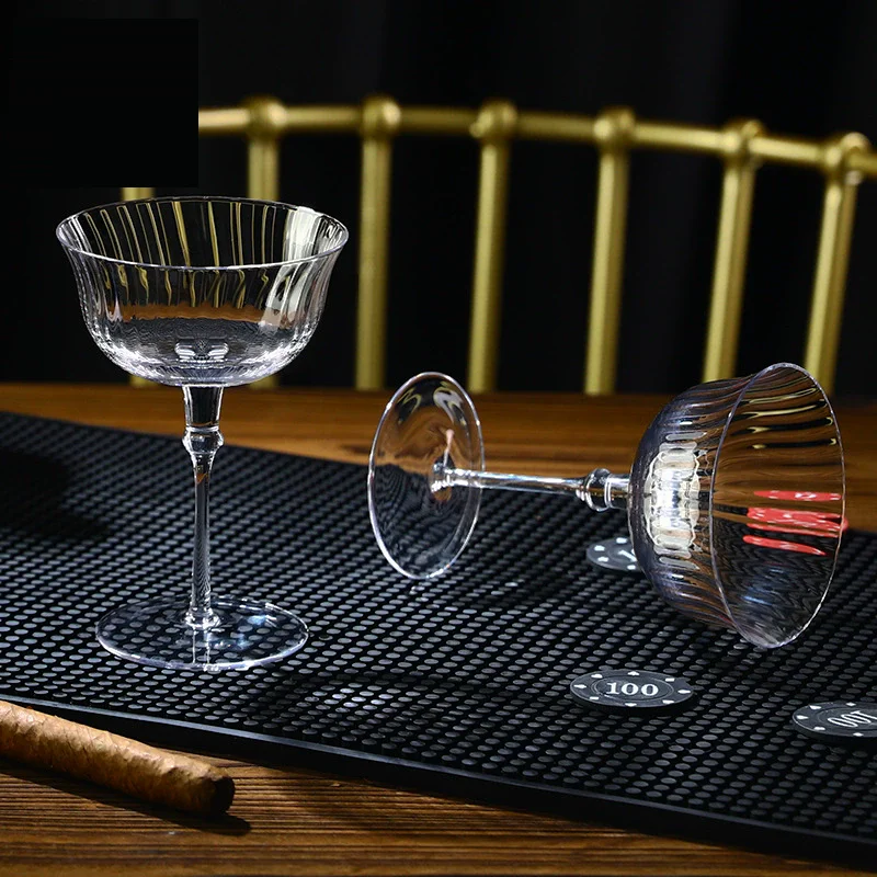 2PCS Crystal Glass Cocktail Cup Martini Mixology Glassware for Home Bar And Entertaining