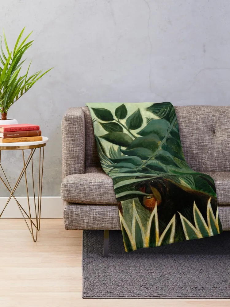 The Equatorial Jungle - Henri Rousseau Throw Blanket Decorative Sofa Comforter Summer Beddings Soft Beds Blankets