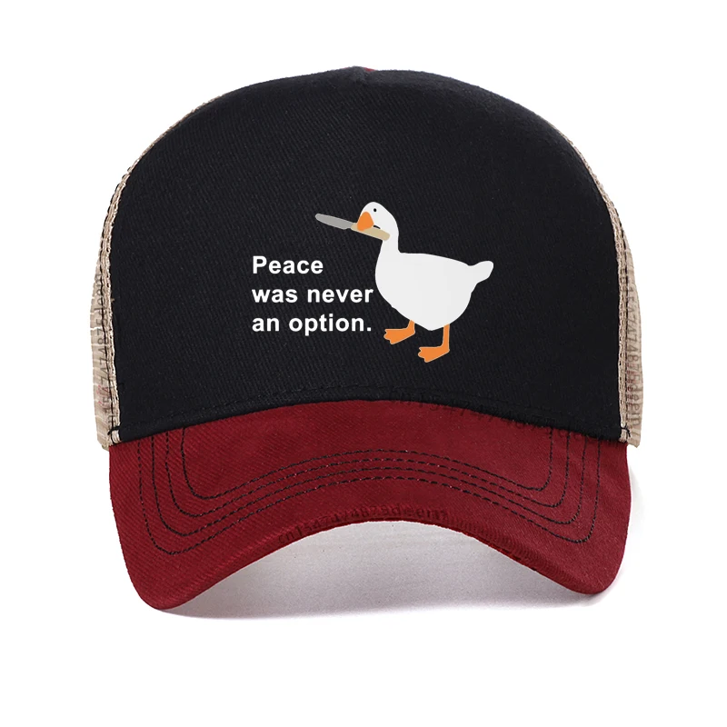 

Sudadera Hombre Peace Was Never An Option Goose Men hat Unisex Untitled Goose Games Funny Adventure Casual baseball cap hats
