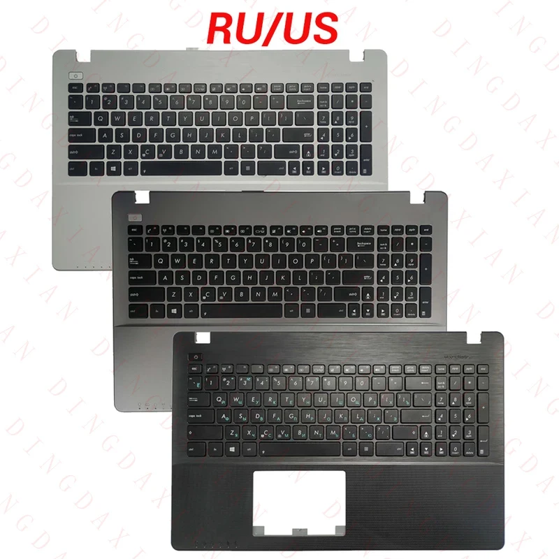 

НОВАЯ клавиатура F+ для ноутбуков ASUS X552LD X552LDV X552MD X552V X552W X552CL X552VL X552WE X552WA (русская/американская раскладка) с верхней частью корпуса (пальмрестом)